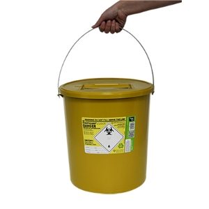 Sharpsguard Sharps Container, 22 Litre, Yellow lid,  129-1043 1 * 10 Items