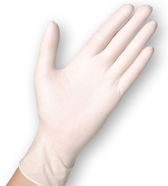 Disposable Latex Gloves, Powder Free, Ambidextrous, AQL 1.5, Size Small (6 - 7), Length 240mm, compliant to European Standards EN 420, 1 * 100 Items