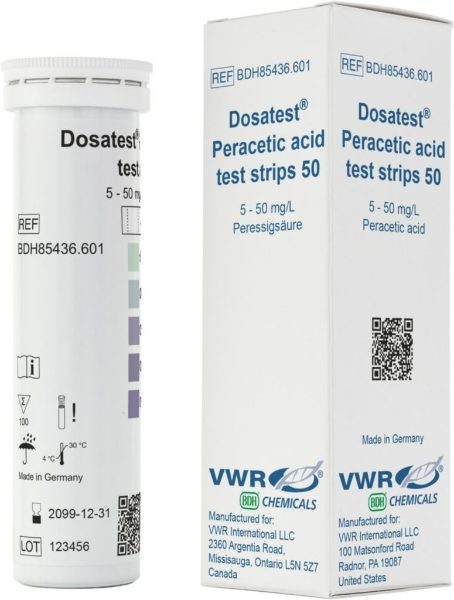 Peracitic acid Test Strips 0-50mg/L 1 * 100 Tests