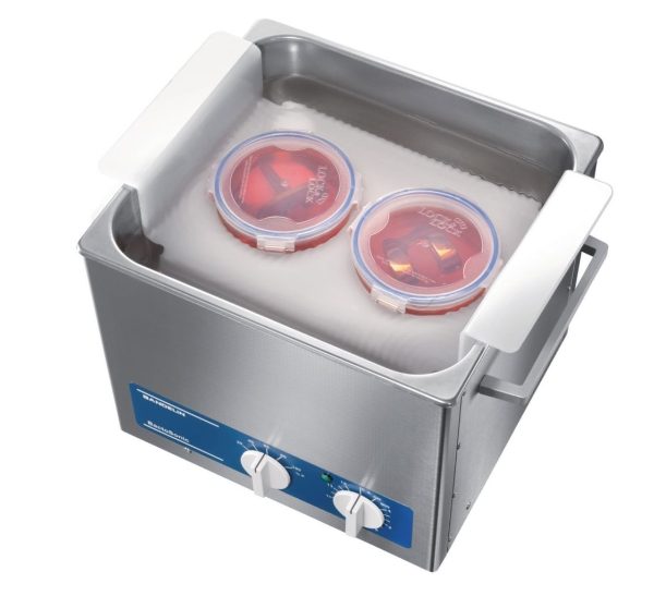 Ultrasonic bath, BactoSonic®, Ultrasonic bath, stainless steel tank, with timer and without heater, BactoSonic® 14.2. Supplied with accessory kit., Capacity: 9,5 L, Tank W×D×H: 325×300×150 mm, W×D×H: 355×325×305 mm 1 * 1 item