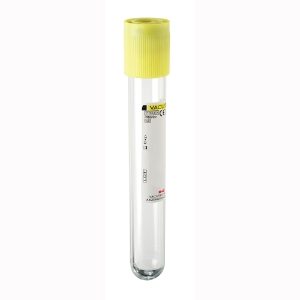 Urine Test Tube, with Preservative, 9ml fill, 100 x 16mm, Sterile, Yellow Cap, Vacutest, inner packs of 100, 1 * 1000 Items