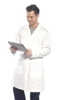 Labcoat, Polycotton, V-Neck, White, Size XXXL 1 * 1 Item