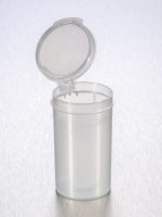 Container flip top hinged lid 90ml, Clear, PP, AS, 1 * 350 items